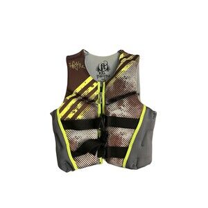 Full Throttle Life Vest Youth 50 lb - 90 lb US Coast Guard Approved Brown Yellow